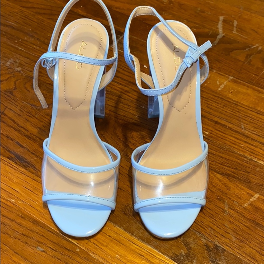 Aldo clear block heel